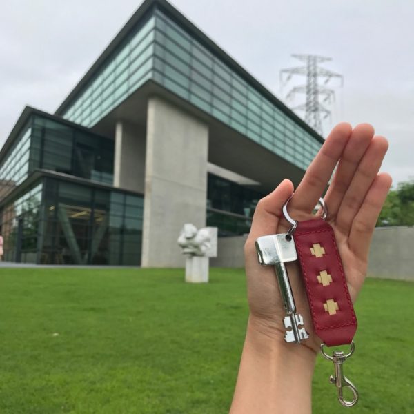 Key Ring and Clasp-Ruby Red