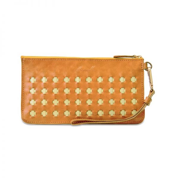 Haselnussbraun Leder Clutch