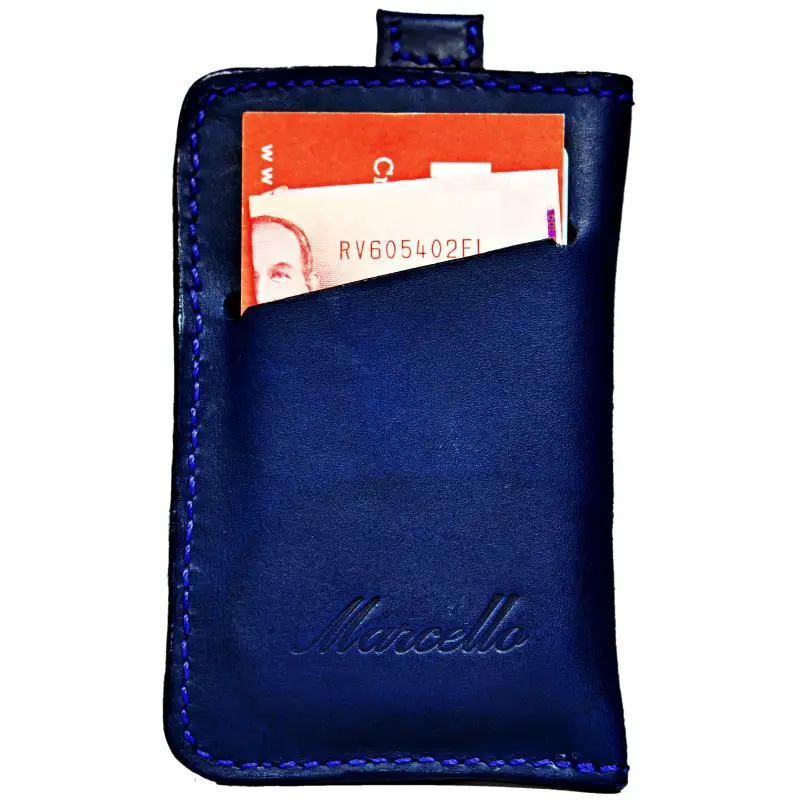 marine blue wallet back