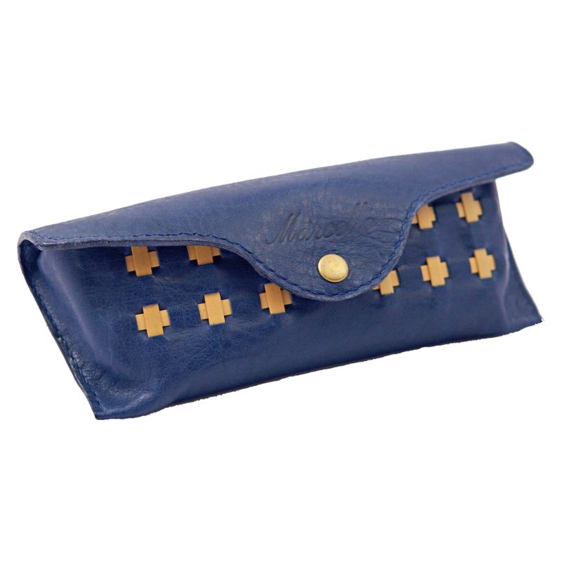 leather glasses case blue product