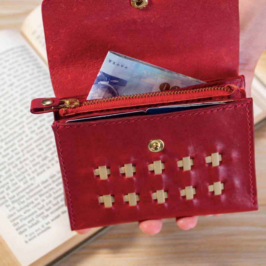 Accordion Wallet Ruby Red - Marcello