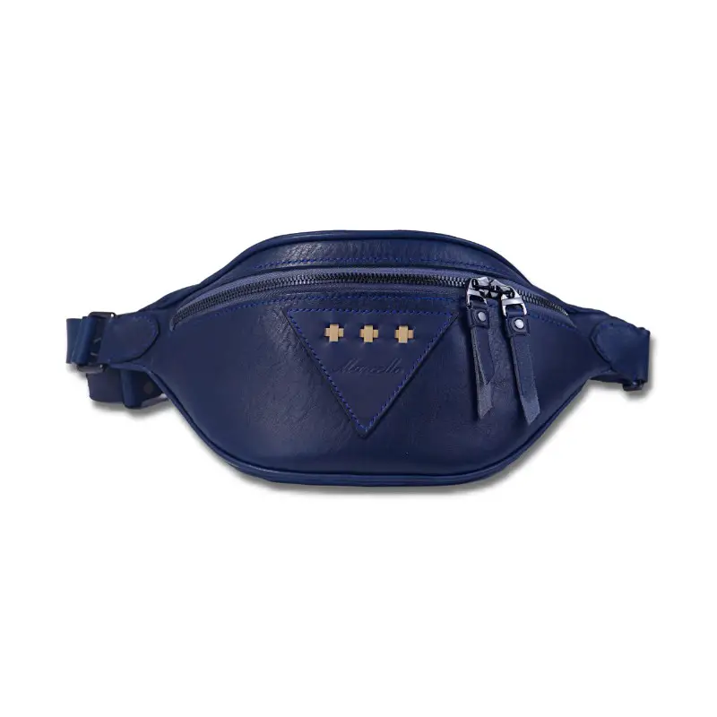 Belt Bag in Leather and Bamboo - Marcello