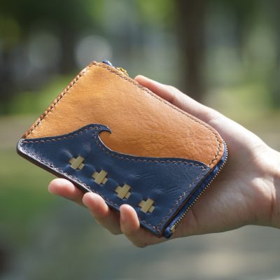 L Shaped Wallet in Bamboo Leather