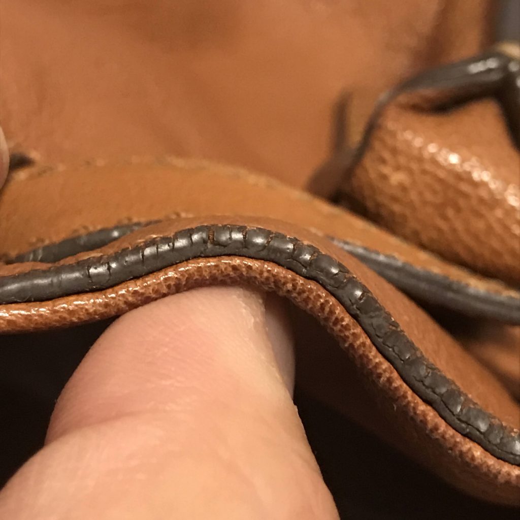 Peeling leather